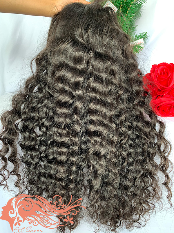 Csqueen Raw Mermaid Wave U part wig 100% Raw Hair 150%density - Click Image to Close